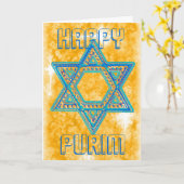 Purim-feestkaart Kaart (Gele Bloem)