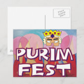 Purim Fest Briefkaart (Voorkant / Achterkant)