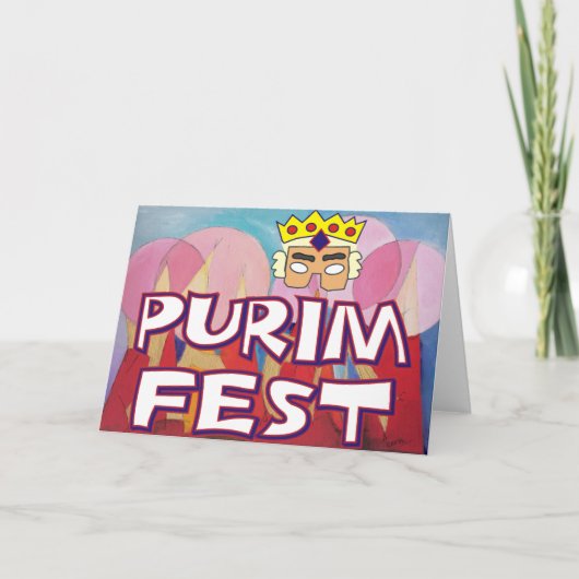 Purim Fest Kaart (Voorkant)