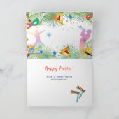 Purim Festival Hamantaschen Noisemaker Hebrew Feestdagen Kaart (Binnen)