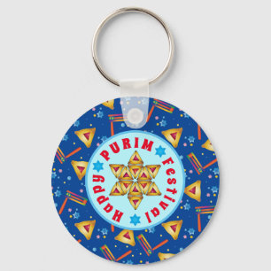 Purim Festival Jewish Holiday Gifts Hamantaschen Sleutelhanger