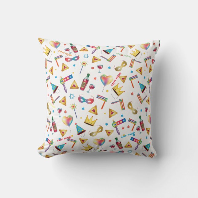 Purim Festival Kinder Party Cute Clown Carnival Kussen (Voorkant)