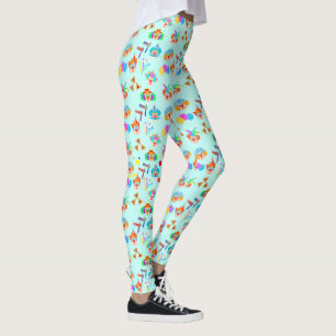 Purim Festival Kinder Party Cute Clown Carnival Leggings