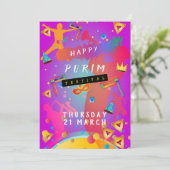 Purim Festival Masquerade Kinder Partij Feestdagenkaart (Staand voorkant)