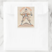 Purim. Fijne Clown. Lechaim Vierkante Sticker (Tas)
