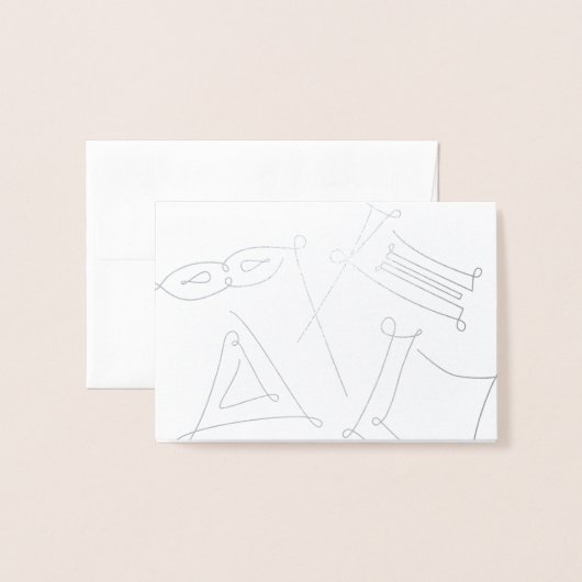 Purim Folie Kaarten (Voorkant met envelop)