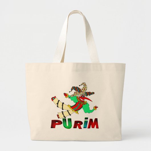 Purim Grote Tote Bag (Voorkant)