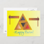 Purim Hamantaschen Briefkaart (Voorkant / Achterkant)