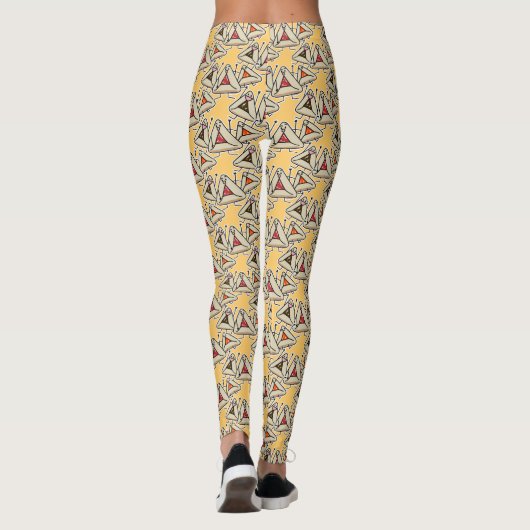 Purim hamantaschen gebak Sameach Oznei Haman Leggings (Achterkant)