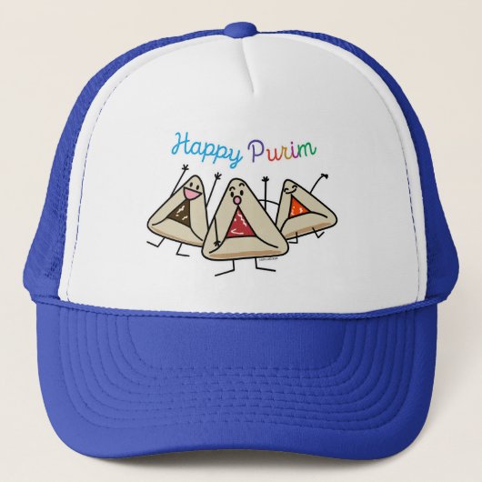 Purim hamantaschen gebak Sameach Oznei Haman Trucker Pet (Voorkant)