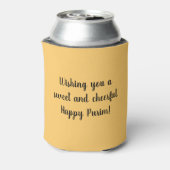 Purim hamantaschen gebakje Sameach Oznei Haman Blikjeskoeler (Blikje Achterkant)