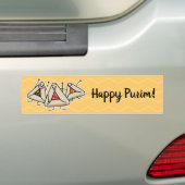 Purim hamantaschen gebakje Sameach Oznei Haman Bumpersticker (Op auto)