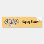 Purim hamantaschen gebakje Sameach Oznei Haman Bumpersticker (Voorkant)