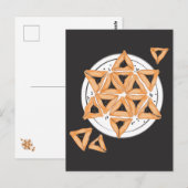 Purim Hamantash Hamantaschen Jewish Star Briefkaart (Voorkant / Achterkant)
