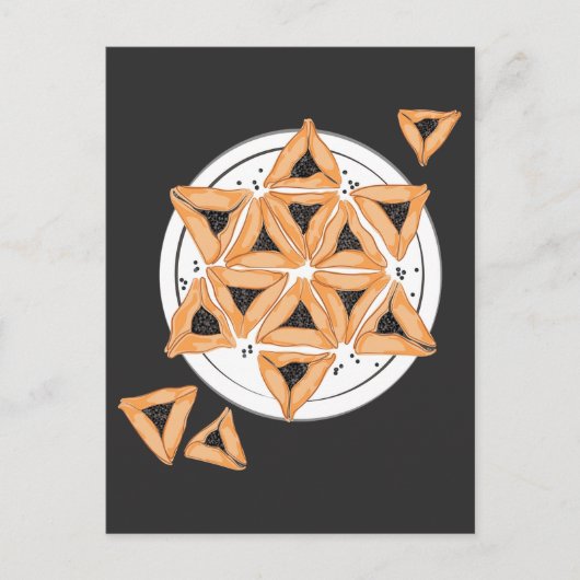 Purim Hamantash Hamantaschen Jewish Star Briefkaart (Voorkant)