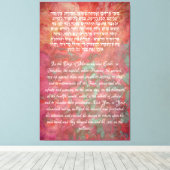 Purim Hebre Prayer Esther Judaica Canvas Afdruk (Insitu (Houten vloer))