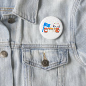 Purim-Hebrew- Ronde Button 5,7 Cm (In situ)