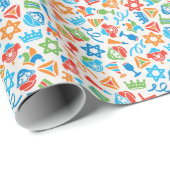 Purim Holiday Wrapping Paper Cadeaupapier (Rol Hoek)