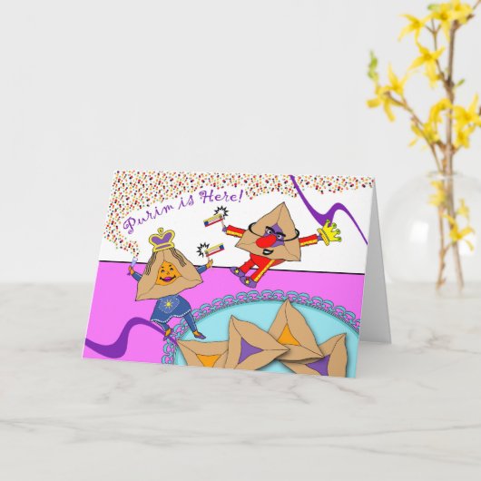 Purim is hier! Hamantaschen in de Kaart van het (Gele Bloem)