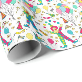 Purim Jewish Holiday clowns Cadeaupapier