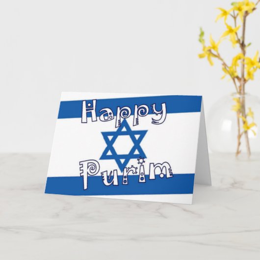 Purim-kaart Kaart (Gele Bloem)