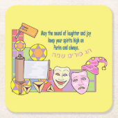 Purim Kartonnen Onderzetters (Voorkant)