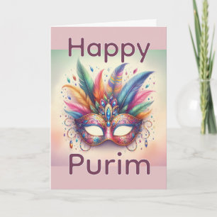 Purim-kerstkaart – Vreugde & Verlossing - Paars Kaart