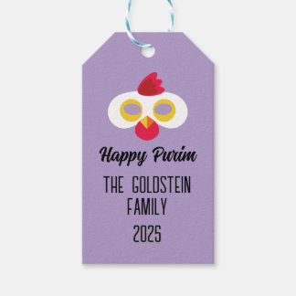 Purim kippenmasker gemaskerd kostuum cadeaulabel