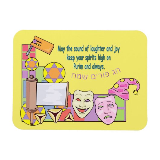 Purim Magneet (Horizontaal)