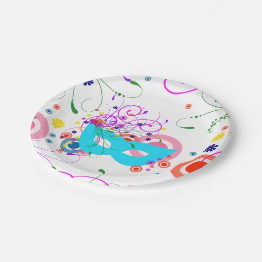 Purim Mask Papieren Bordje (Gekanteld)