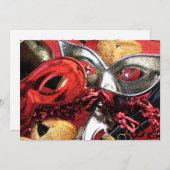 Purim Maskers & Hamentashen Uitnodiging (Voorkant / Achterkant)