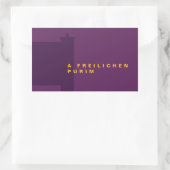 Purim Megillah Silhouette Mishloach Manot Rechthoekige Sticker (Tas)