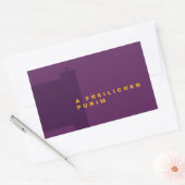 Purim Megillah Silhouette Mishloach Manot Rechthoekige Sticker (Envelop)