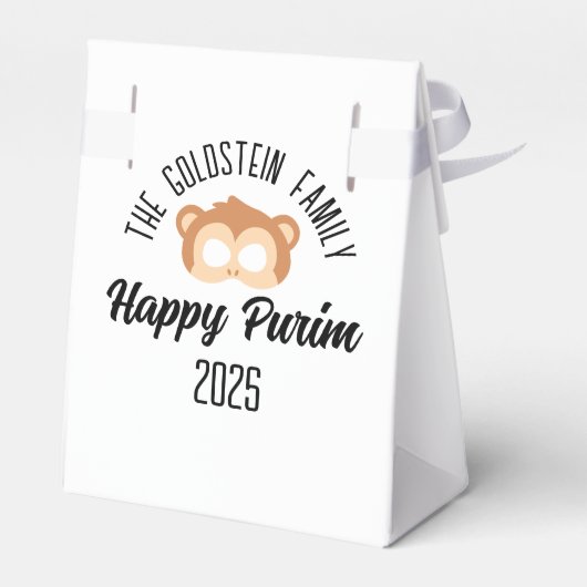 Purim monkey masker gemaskerd kostuum bedankdoosjes (Achterkant)