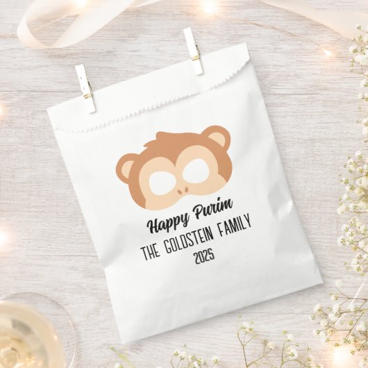 Purim monkey masker gemaskerd kostuum bedankzakje (Geknipt)