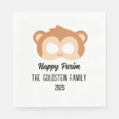 Purim Monkey masker gemaskerd kostuum Servet (Voorkant)