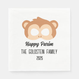 Purim Monkey masker gemaskerd kostuum Servet