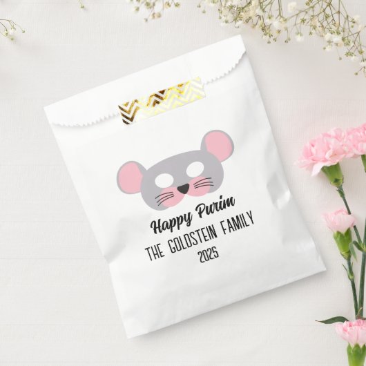 Purim muismasker gemaskerd kostuum bedankzakje (Gezegeld)