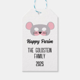 Purim muismasker gemaskerd kostuum cadeaulabel