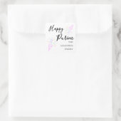 Purim Neon Party Hat Mishloach Manot Name Vierkante Sticker (Tas)