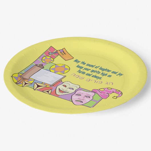 Purim Papieren Bordje (Gekanteld)