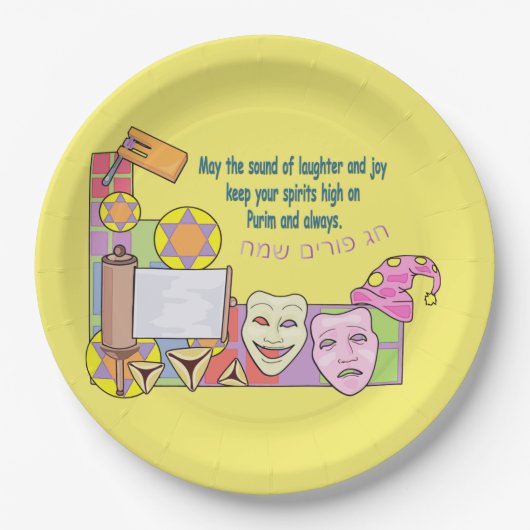 Purim Papieren Bordje (Voorkant)