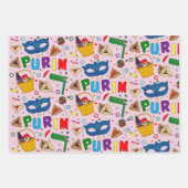 Purim - Papierlade met onmiddellijke verpakking 3 Inpakpapier Vel (Voorkant)