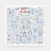 Purim Party Napkins - Festive Jewish Design Servet (Voorkant)