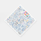 Purim Party Napkins - Festive Jewish Design Servet (Hoek)