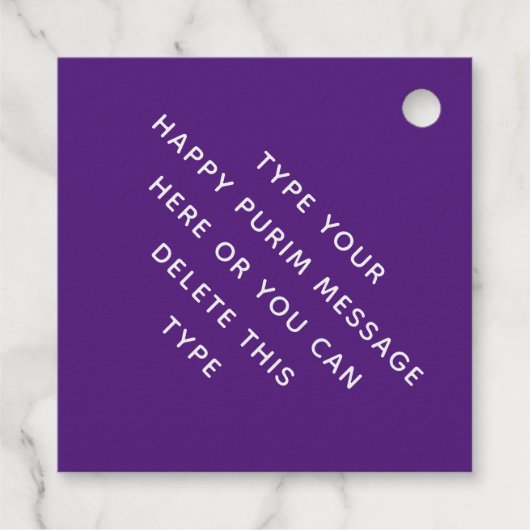 Purim Personated Script Real Gold Foil Label (Achterkant)