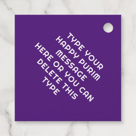 Purim Personated Script Real Gold Foil Label (Achterkant)