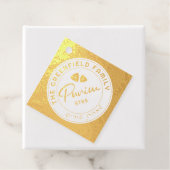 Purim Personated Script Real Gold Foil Label (Met doos)
