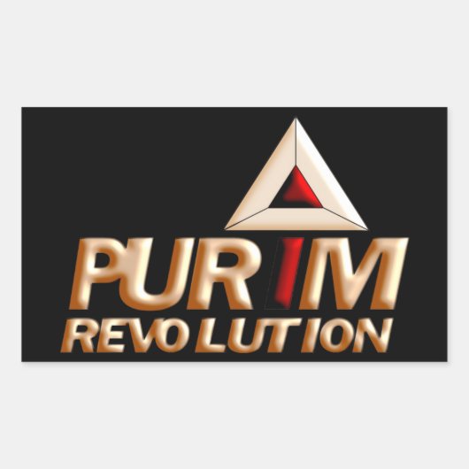 Purim Rechthoekige Sticker (Voorkant)