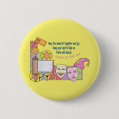 Purim Ronde Button 5,7 Cm (Voorkant)